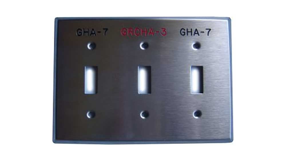Stainless Steel Custom Engraved Switchplate Cover