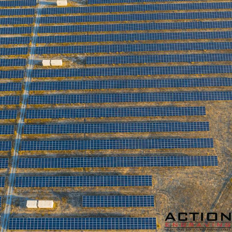 Solar Panel Farm with Labels